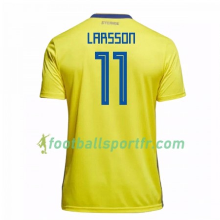 Tenue Suède Larsson 11 Domicile Coupe du monde 2018 Maillot de Foot
